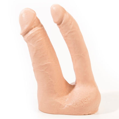 ROSA ROM - ARTHUS REALISTISK DOBBEL DILDO FLESH 17CM/15.5CM