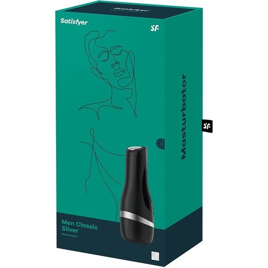 SATISFYER - MAsturbator Menn Klassisk Sølv