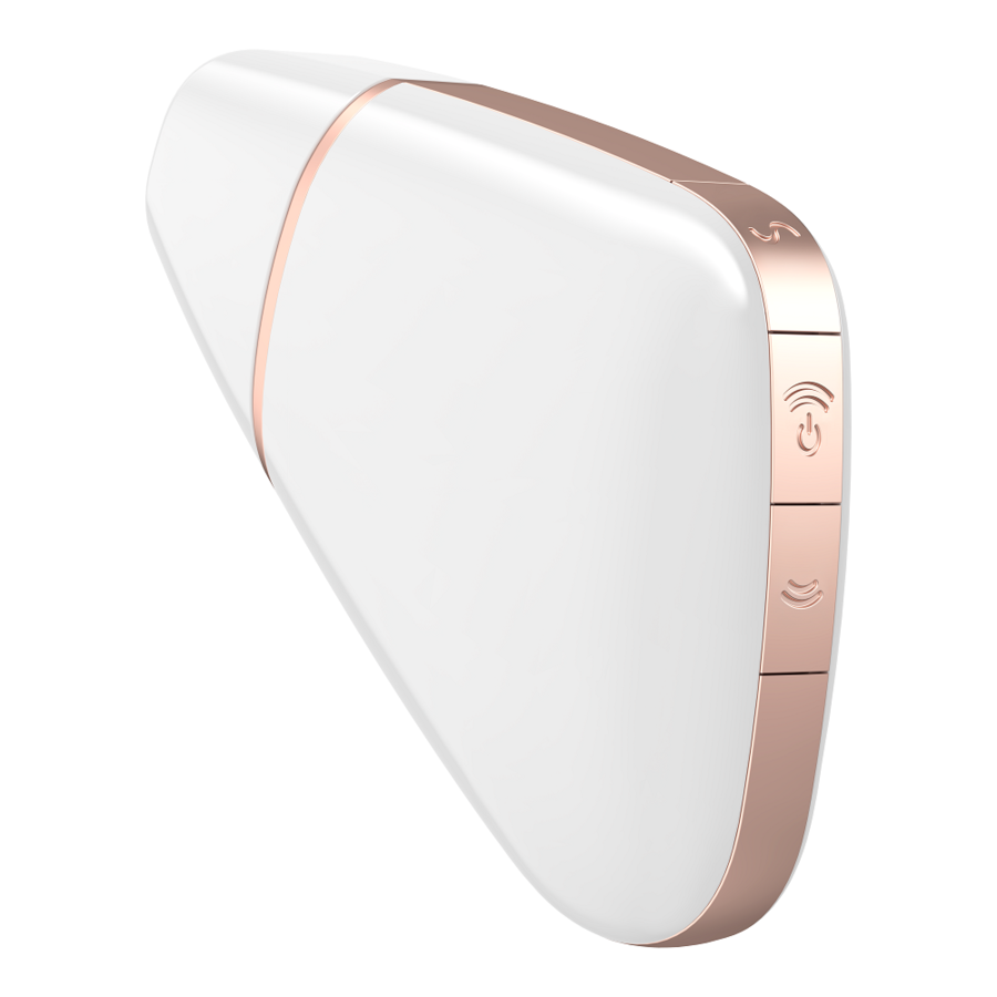 SATISFYER - KJÆRLIGHETSTREKANT LUFTPULSSTIMULATOR OG VIBRATOR HVIT