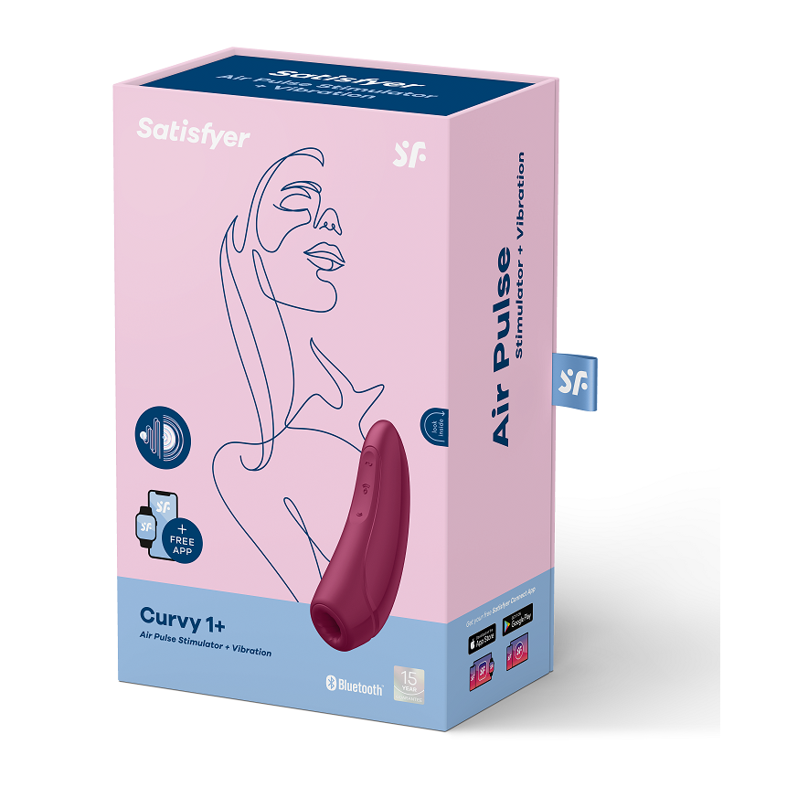 SATISFYER - CURVY 1 + RØD ROSA