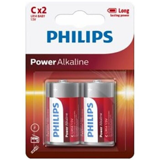 PHILIPS - POWER-BATTERIER PILA C LR14-PAKKE 2
