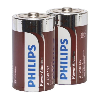 PHILIPS - POWER ALKALIN PILA D LR20 PAKKE 2