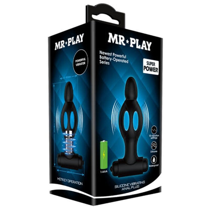 MR PLAY - SILIKON ANALPLUGG MED VIBRASJON