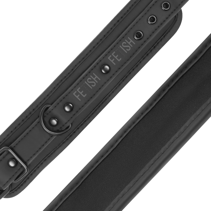 FETISH UNDERSOM - VEGANSKE ANKELMANSJETTER I SKINN MED NOPRENFØR