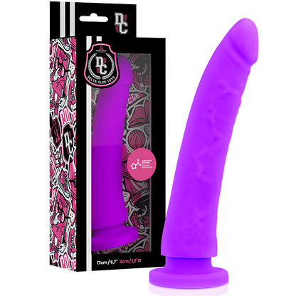 DELTA CLUB - LEKETØY LILA DILDO MEDISINSK SILIKON 17 CM -O- 3 CM