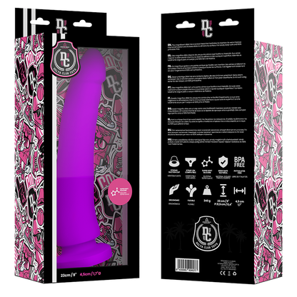 DELTA CLUB - LEKETØY LILA DILDO MEDISINSK SILIKON 23 CM -O- 4,5 CM