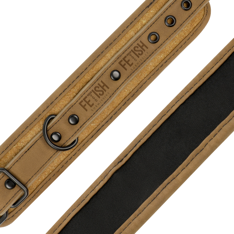 FETISH UNDERSOM ORIGEN - VEGANSKE HÅNDJERN I SKINN MED NEOPRENFØR