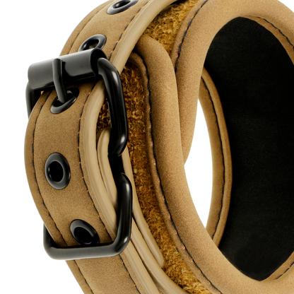 FETISH UNDERSOM ORIGEN - VEGANSKE HÅNDJERN I SKINN MED NEOPRENFØR