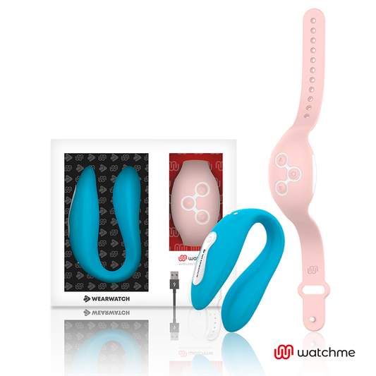 WEARWATCH - WATCHME VIBRATOR MED DOBBEL TEKNOLOGI INDIGO / ROSA