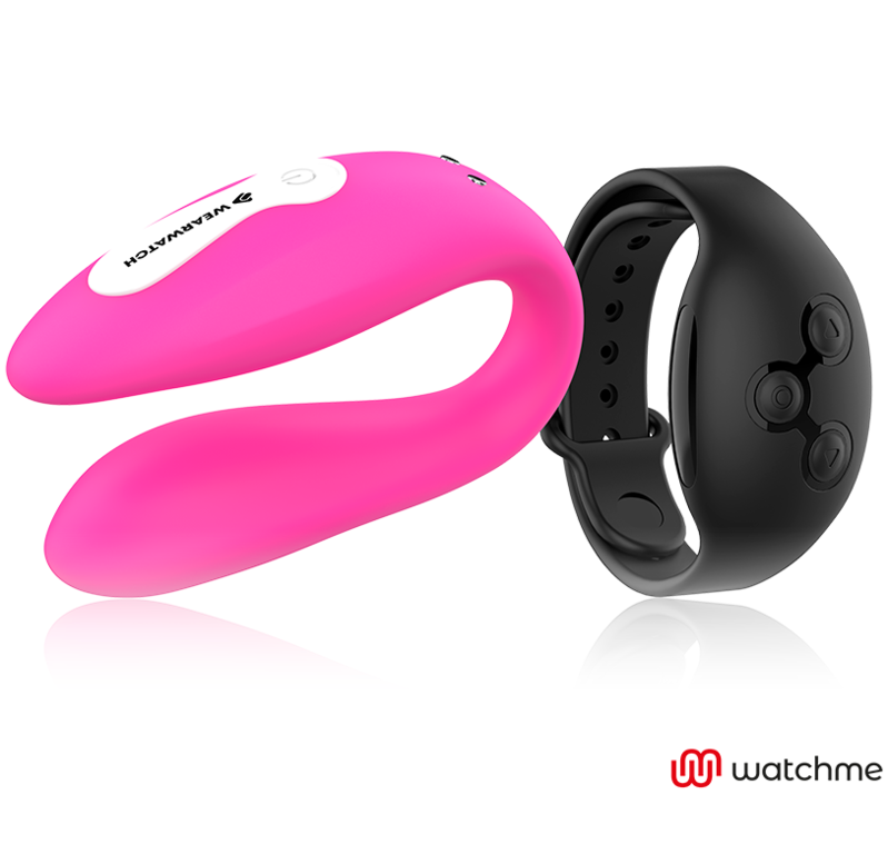 WEARWATCH - WATCHME VIBRATOR MED DOBBEL TEKNOLOGI, FUCHSIA/AZABACHE