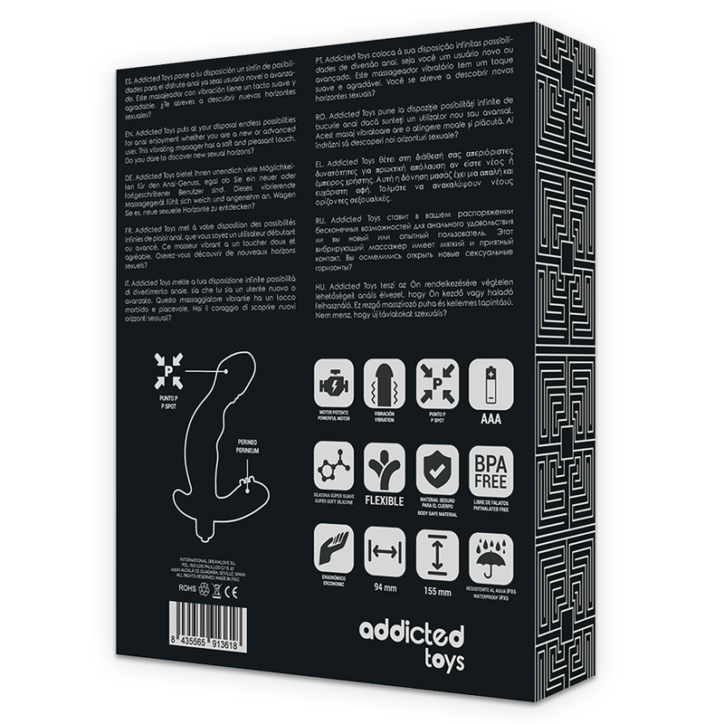 AVHENGIGHETSLEKE - ANALSTIMULATOR I PROSTATA, REALISTISK SILIKON, P-SPOT VIBE