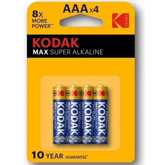 KODAK - MAX SUPERALKALISKE BATTERIER AAA LR03 BLISTERPAKNING * 4